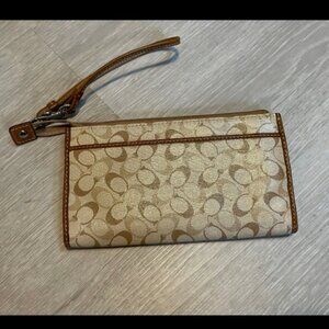 Coach Logo Long Wallet w/ Wriststrap